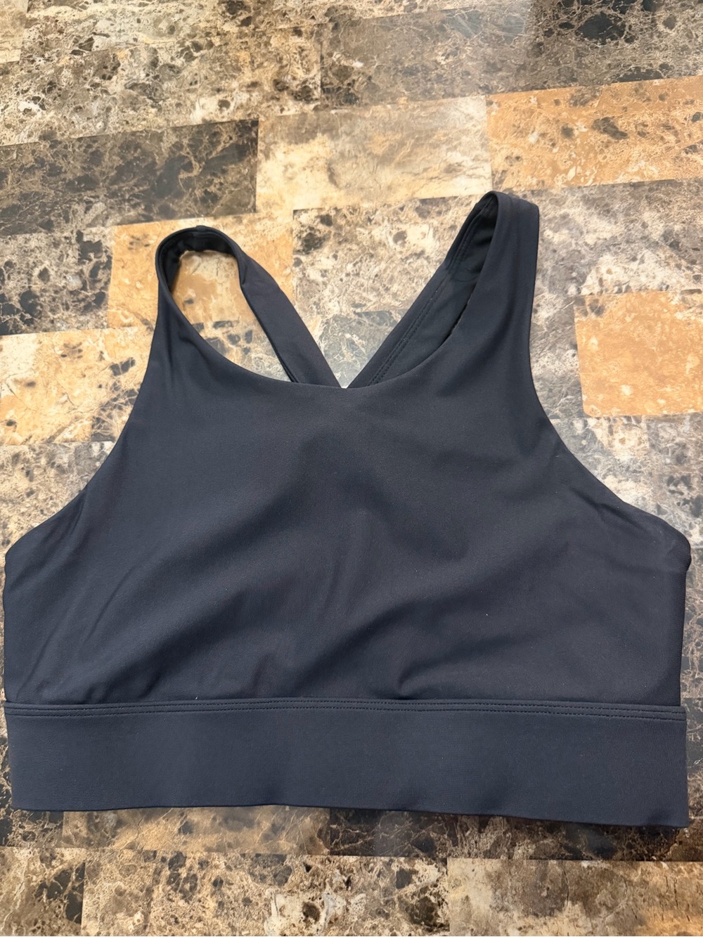 Fabletics Black Cross-Back Sports Bra